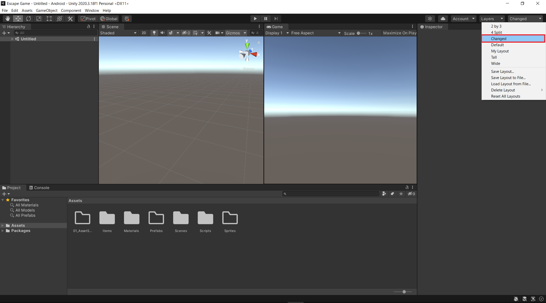 Unity layout 3